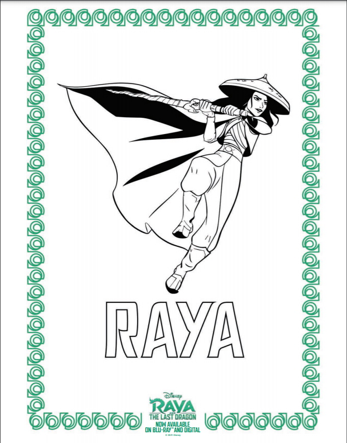 RAYA AND THE LAST DRAGON Coloring Pages