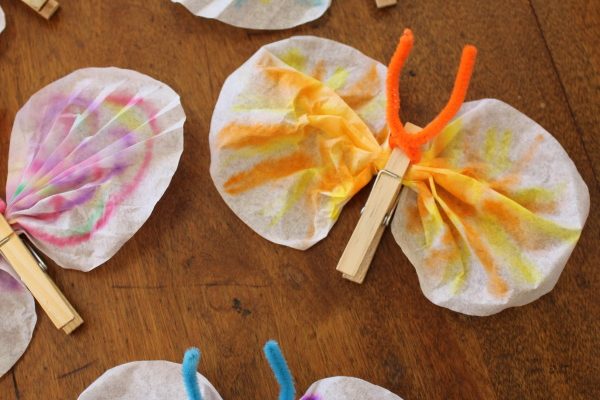 Clothespin and Coffee Filter Butterfly Craft!